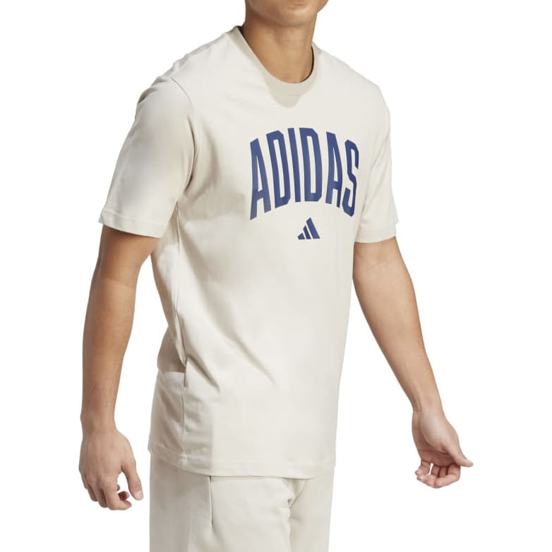 Adidas Camiseta JM6415 M GRAFICA COLLEGIATE Beige Algodao -5-